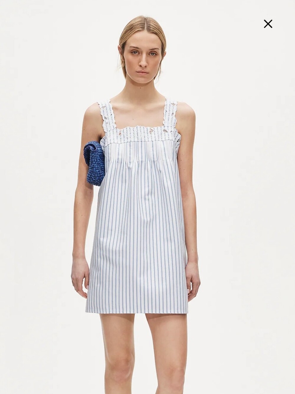 J CREW Ondine mini dress in striped double cotton poplin